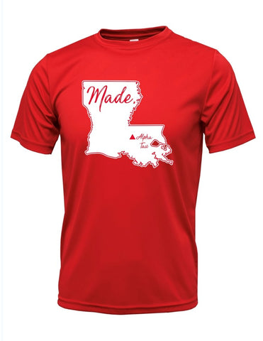 Alpha Tau (Louisiana Made) T-shirt (Red)