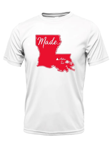 Alpha Tau (Louisiana Made) T-shirt (White)