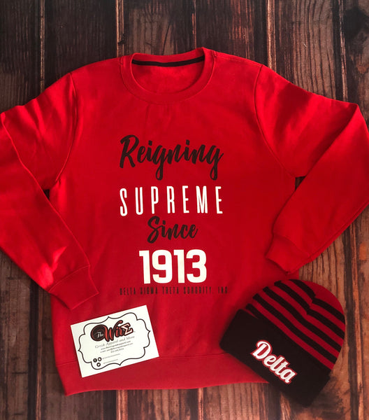 Reigning Supreme Sweatshirt and Beanie Bundle
