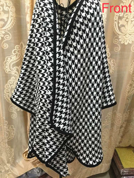 DST Houndstooth Poncho